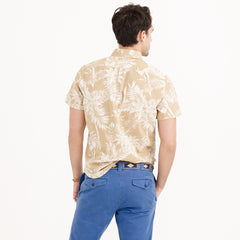 Wallace & Barnes Short-Sleeve Floral Jacquard Shirt