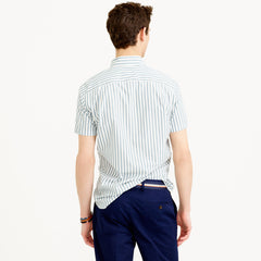 Short-Sleeve Secrete Wash Shirt in Steel Blue Stripe