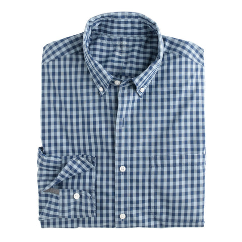 Lightweight Secret Wash Shirt in Tonal Gingham